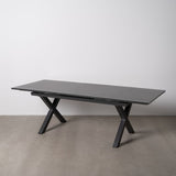 Dining Table Anthracite Ceramic Aluminium Crystal 180 x 100 x 77 cm-9