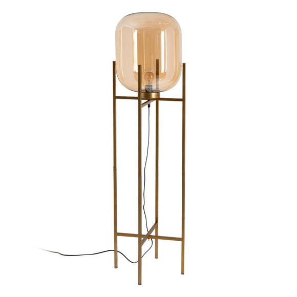 Floor Lamp Golden Metal Crystal 40 W 220-240 V 39 x 39 x 143 cm-0