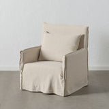 Armchair Cream Feather Pine Foam 75 x 76 x 90,5 cm-9