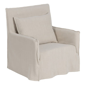 Armchair Cream Feather Pine Foam 75 x 76 x 90,5 cm-0