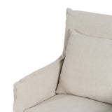 Armchair Cream Feather Pine Foam 75 x 76 x 90,5 cm-6