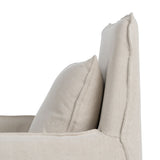 Armchair Cream Feather Pine Foam 75 x 76 x 90,5 cm-2