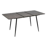 Expandable table Black Grey Iron 120 x 80 x 75 cm-5