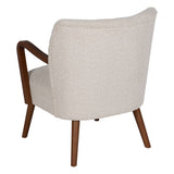 Armchair Beige Natural Polyester Rubber wood Sponge 56 x 56 x 78 cm-7