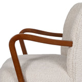 Armchair Beige Natural Polyester Rubber wood Sponge 56 x 56 x 78 cm-3