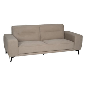 3-Seater Sofa Taupe Wood 220 x 87 x 85 cm-0