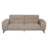 3-Seater Sofa Taupe Wood 220 x 87 x 85 cm-8