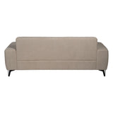 3-Seater Sofa Taupe Wood 220 x 87 x 85 cm-7