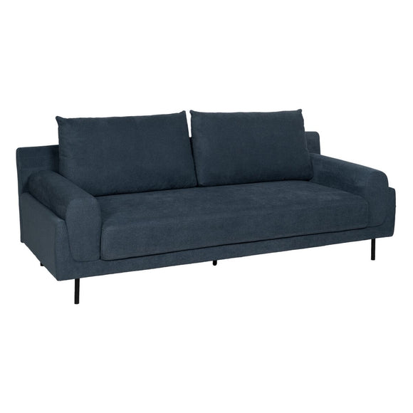 3-Seater Sofa Blue Wood 216 x 86 x 90 cm-0