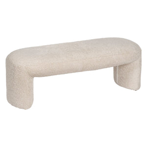 Bench Beige Polyester Pine 110 x 45 x 40 cm-0