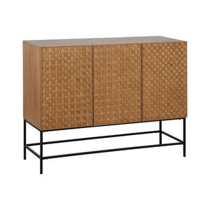 Sideboard MARIGNI Black Natural Iron MDF Wood 121,5 x 42,5 x 93,5 cm-0