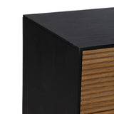 Chest of drawers ORLEANS Black Natural Iron MDF Wood 104 x 40 x 81,5 cm-6