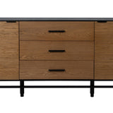 Sideboard ORLEANS Black Natural Iron MDF Wood 164 x 40 x 75 cm-6