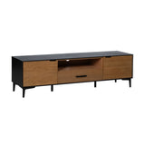 TV furniture ORLEANS Black Natural 154 x 40 x 44 cm-0