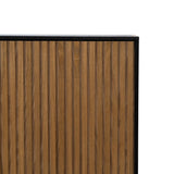 Sideboard ORLEANS Black Natural Iron MDF Wood 204 x 40 x 81,5 cm-3