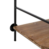 Shelves Black Beige Iron Fir wood 94 x 44 x 220 cm-6