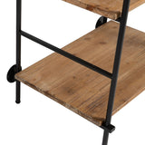 Shelves Black Beige Iron Fir wood 64 x 44 x 220 cm-6