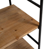 Shelves Black Beige Iron Fir wood 64 x 44 x 220 cm-5