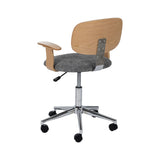 Office Chair Grey Natural 60 x 60 x 89 cm-7