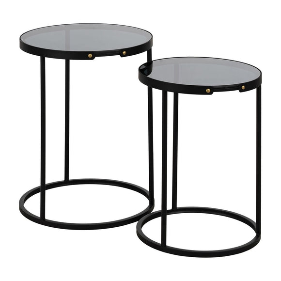 Set of 2 tables Black 46 x 46 x 60 cm (2 Units)-0