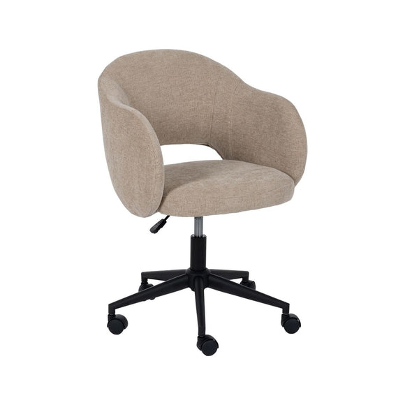 Office Chair Black Beige 56 x 56 x 85 cm-0