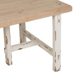 Dining Table White Natural Fir wood 120 x 60 x 48 cm-3