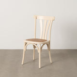 Dining Chair Cream Natural Rattan Elm wood 48 x 47 x 88,5 cm-1