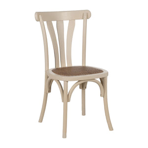 Dining Chair Cream Natural Rattan Elm wood 48 x 47 x 88,5 cm-0