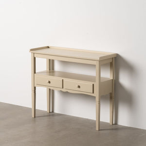 Hall Table with Drawers Cream 90 x 33 x 75 cm-0