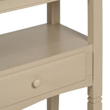 Hall Table with Drawers Cream 90 x 33 x 75 cm-4