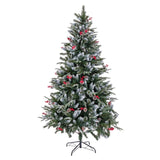 Christmas Tree PVC Snowfall 70 x 70 x 180 cm-0