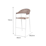 Stool Nadia White 56 x 59,5 x 112 cm-5