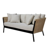 Garden sofa Niva Black Aluminium 171 x 81 x 72,5 cm-0