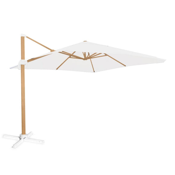 Sunshade Tiber White Aluminium Teak 300 x 400 x 250 cm-0