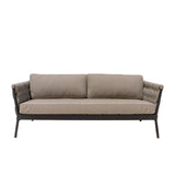 Garden sofa Rebecca Black Light brown Aluminium 206 x 83 x 74 cm-3