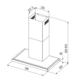 Cecotec Conventional Hood Flux TT 704400 Inox A++ 70cm 413m³/h LED BLDC 3 speeds-1
