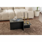 Centre Table Harmony Black 80 x 40 x 40 cm-5