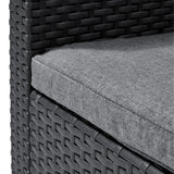 Garden sofa Allibert by KETER San Remo synthetic rattan Dark grey PP (65 x 63 x 74 cm)-1