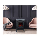 Decorative Electric Chimney Breast Classic Fire Torino Black 2000 W-1