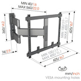 TV Wall Mount with Arm Vogel's TVM5445   NEGRO 32" 65"-2