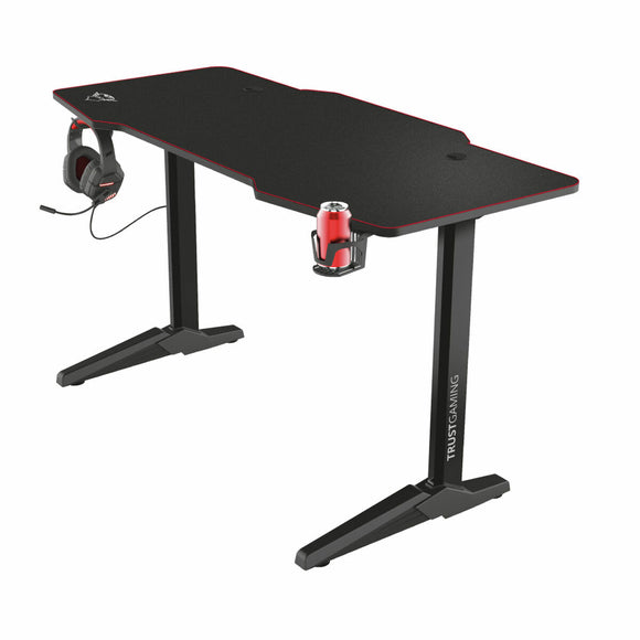 Desk Trust GXT 1175 Imperius XL Gaming Black Black/Red Steel 140 x 66 cm-0
