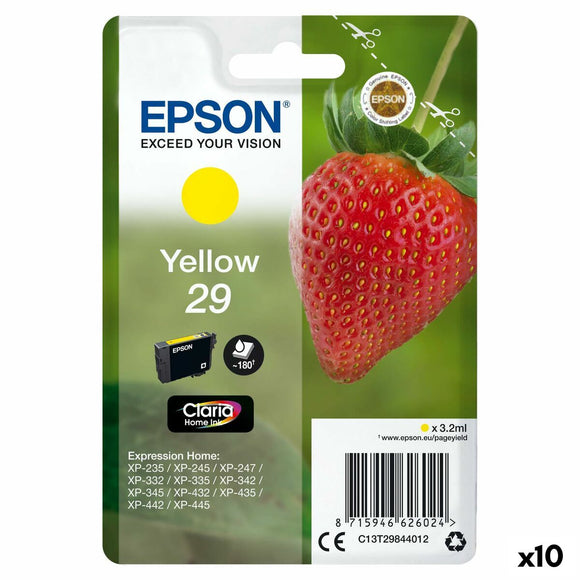 Original Ink Cartridge Epson XP 235 332 335 432 435 Yellow (10 Units)-0