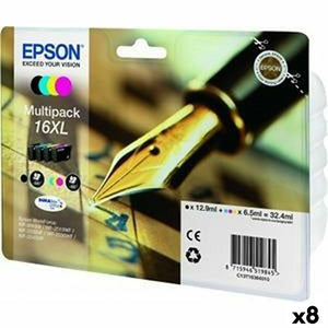 Original Ink Cartridge Epson DURABRITE ULTRA INK - Nº16XL Black/Cyan/Magenta/Yellow (8 Units)-0