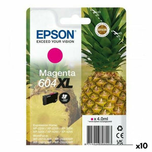 Original Ink Cartridge Epson XP-2200 WF-2910DWF 604XL Magenta (10 Units)-0