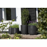 Planter Capi Europe Nature Rib Black Plastic-3