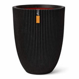 Planter Capi Europe Black Plastic Circular-3