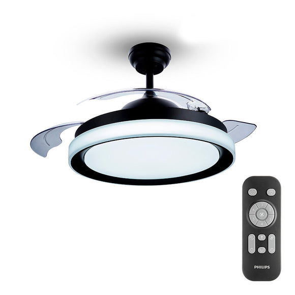 Ceiling Fan with Light Philips Atlas Black 35 W 28 W 4500 Lm (2700 K)-0