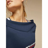 Women’s Sweatshirt without Hood Tommy Hilfiger Crop V Neck Dark blue-4