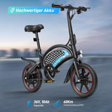 Electric Bike DYU DYU-D3S-001 Black 250 W 10 Ah 14"-8
