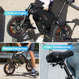 Electric Bike DYU DYU-D3S-001 Black 250 W 10 Ah 14"-4